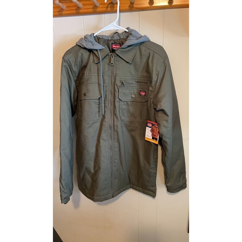 Wrangler Workwear Hooded Shirt Jacket
